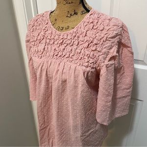 Pink Textured Blouse